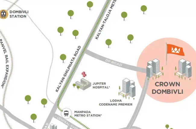 Lodha Crown Dombivali Dombivali - Location Map
