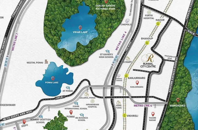 Runwal Manhattan Kanjurmarg - Location Map