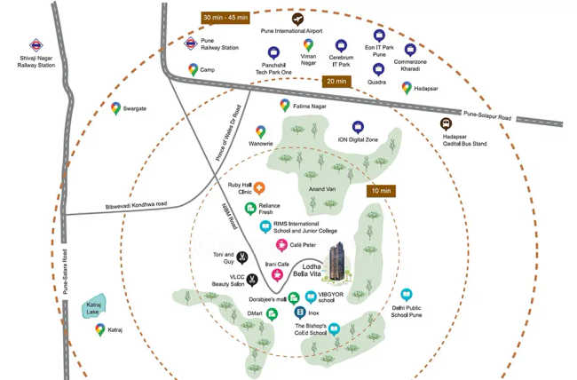 Lodha Bella Vita Mohammed Wadi - Location Map