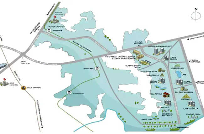 Lodha Signet Palava Dombivali - Location Map