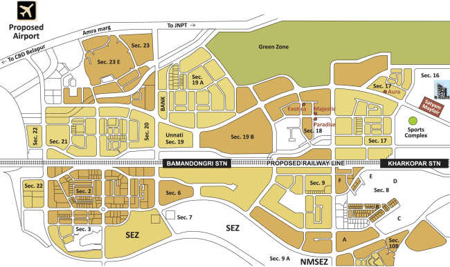 Satyam Mayfair Ulwe - Location Map
