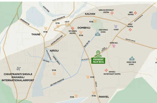 Provident Metroplex Kalyan - Location Map