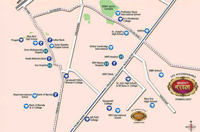 Regency Anantam NXT Dombivali - Location Map