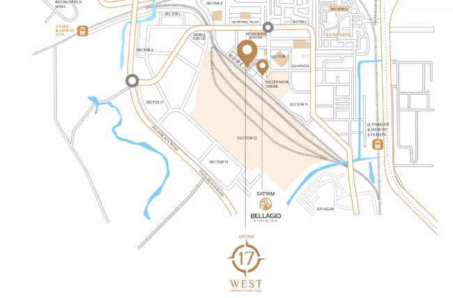 Satyam 17 West Sanpada - Location Map