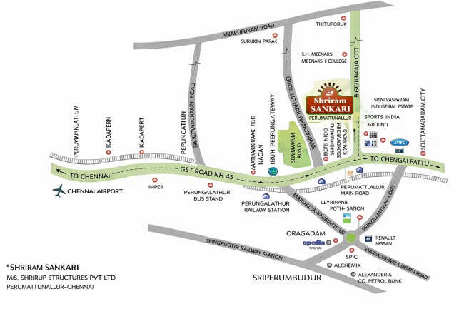 Shriram Shankari Guduvancheri - Location Map
