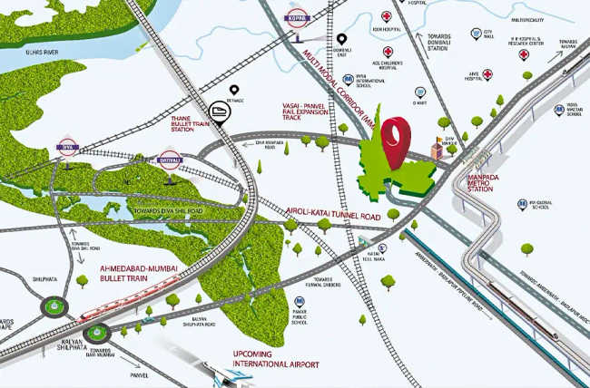R Galleria Dombivali - Location Map