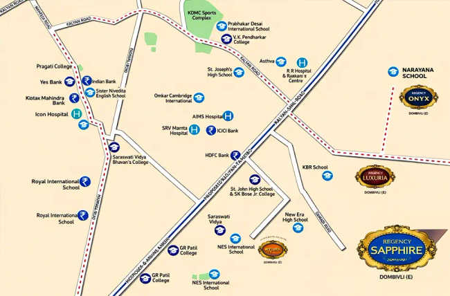 Regency Sapphire Dombivali - Location Map