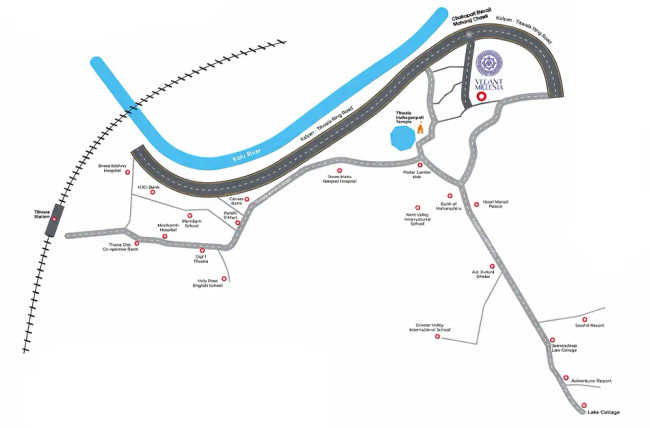 Tharwani Vedant Millenia Titwala - Location Map