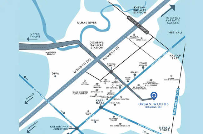 Rustomjee Urban Woods Dombivali - Location Map