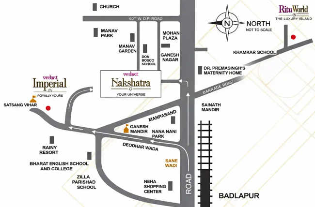 Tharwani Vedant Nakshatra Rameshwadi - Location Map