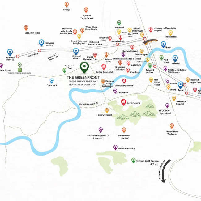 Godrej Greenfront Hinjewadi - Location Map
