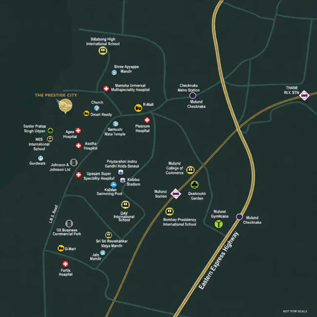 Prestige Siesta Mulund - Location Map