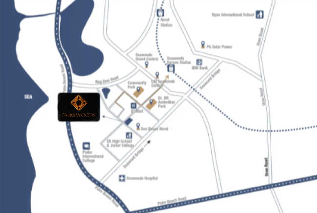 Platinum Palm Woods Seawoods - Location Map