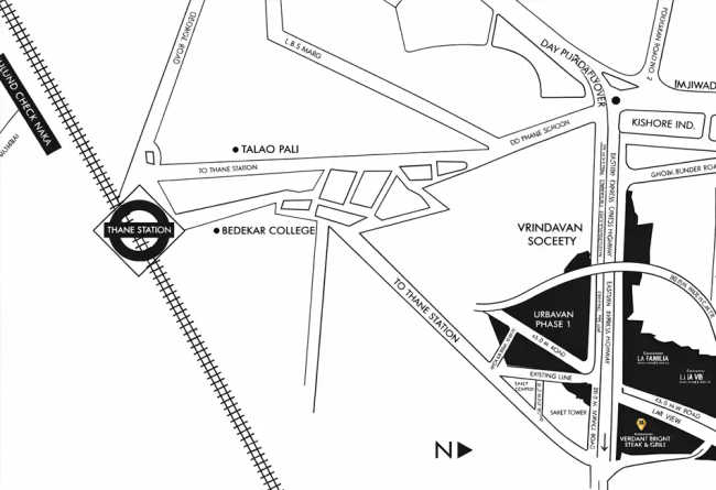Rustomjee Verdant Vistas Majiwada - Location Map