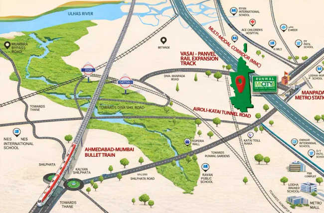 Runwal My City Dombivali - Location Map