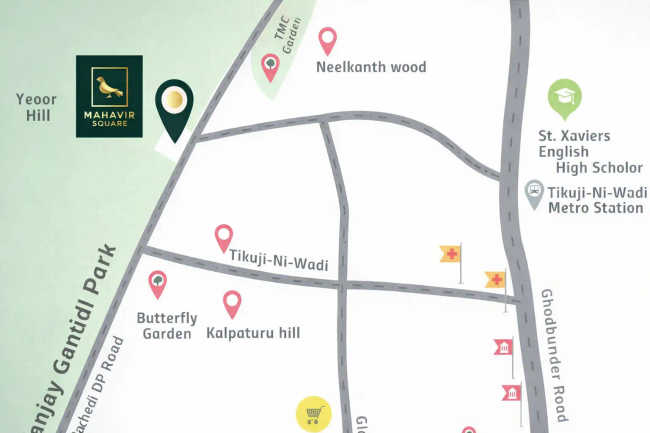 Mahavir Square Ghodbunder Road - Location Map