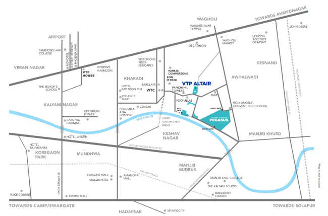 VTP Altair 3 Wagholi - Location Map