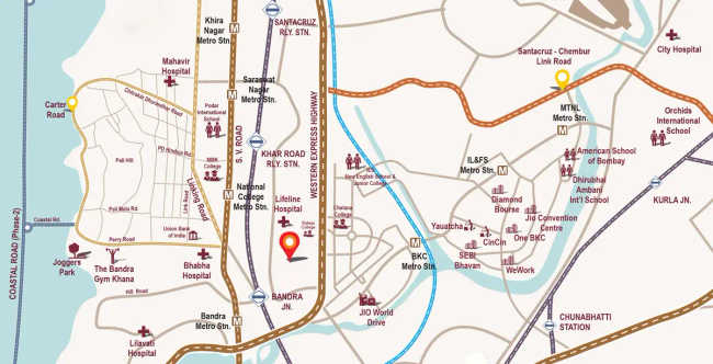 Sahakar Acropolis Bandra - Location Map