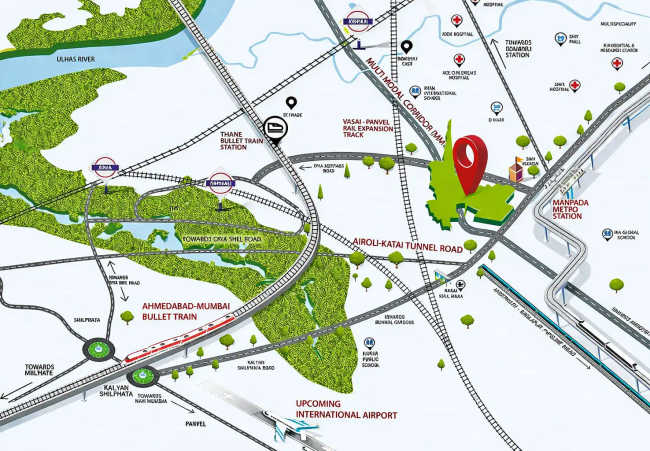 Runwal Edge 2 Dombivali - Location Map