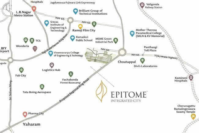 G Square Epitome Choutuppal - Location Map