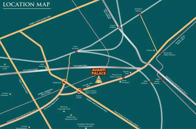 Arihant Avanti Palace Kalyan - Location Map