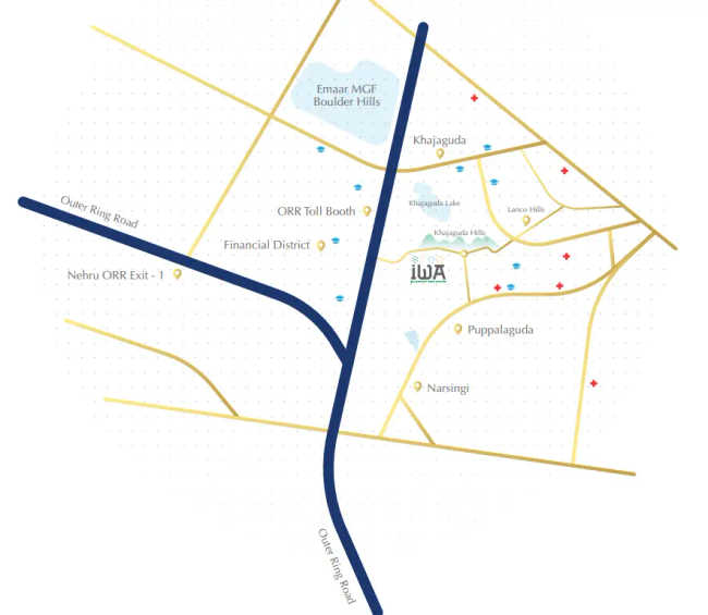 SRIAS IWA Khajaguda - Location Map
