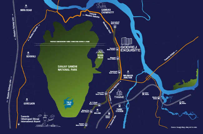 Godrej Evoke Ghodbunder Road - Location Map