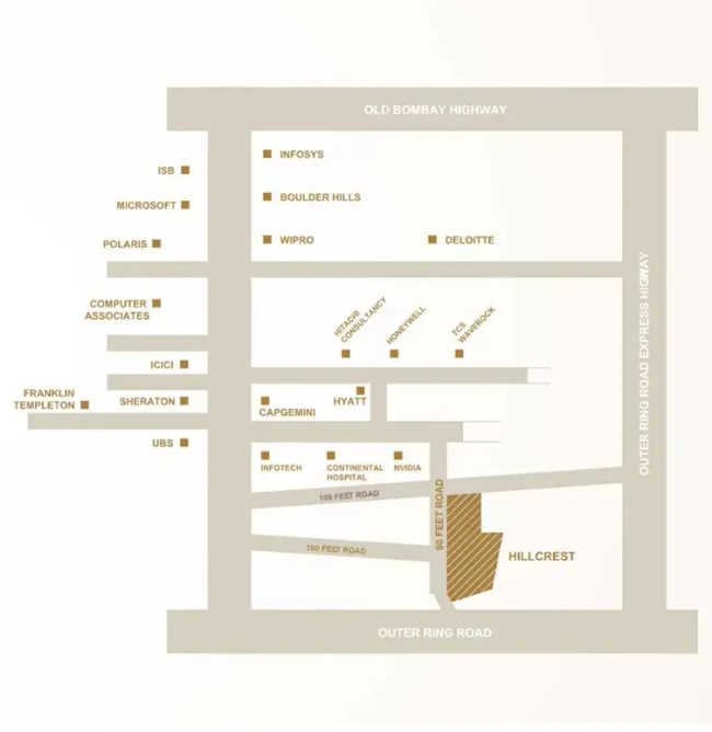 Hillcrest by Pacifica Nanakramguda - Location Map