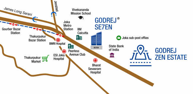 Godrej Zen Estate Gandua - Location Map