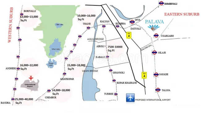 Lodha Palava Dombivali - Location Map