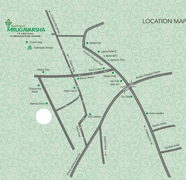 Majestique Mrugavarsha Dhayari - Location Map