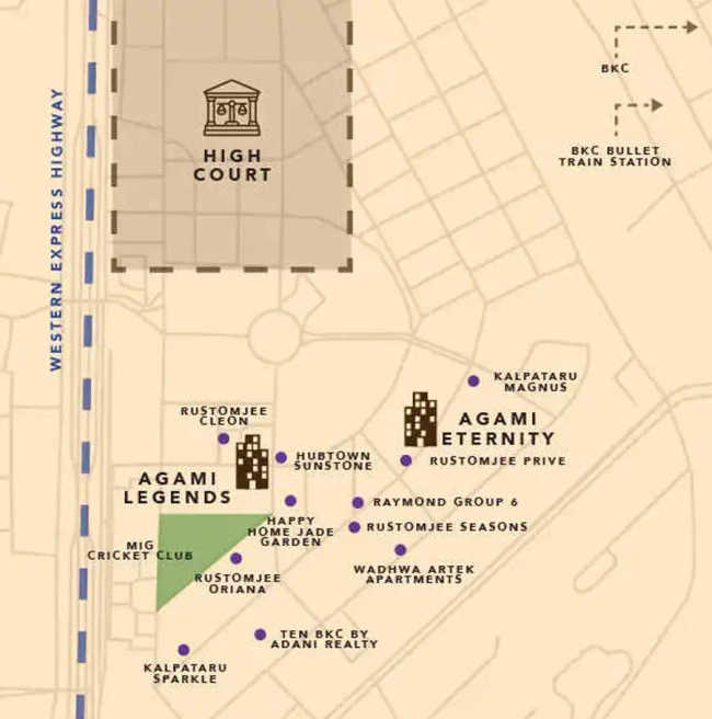 Agami Legends Bandra - Location Map
