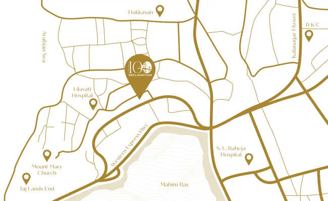 Gurukrupa The Marque Bandra - Location Map