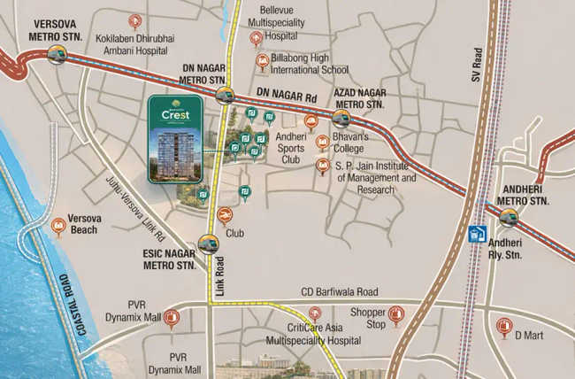 Platinum Crest Andheri - Location Map