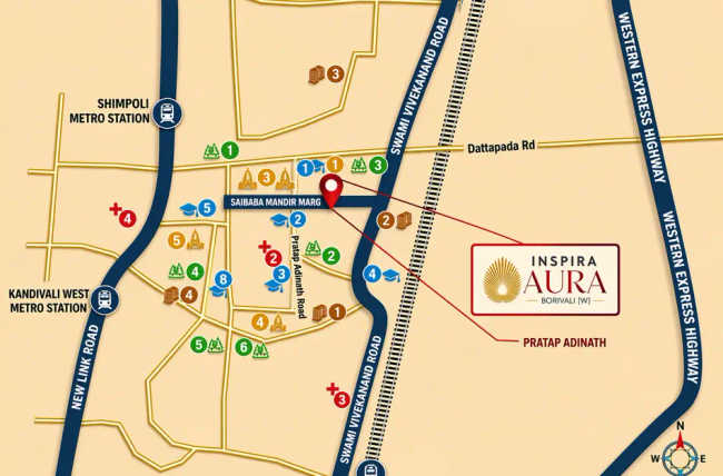 Inspira Aura Borivali - Location Map