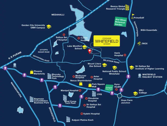 Ramky Fortuna Whitefield - Location Map