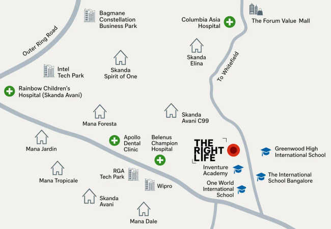Mana Skanda The Right Life Chikkavaderapura - Location Map