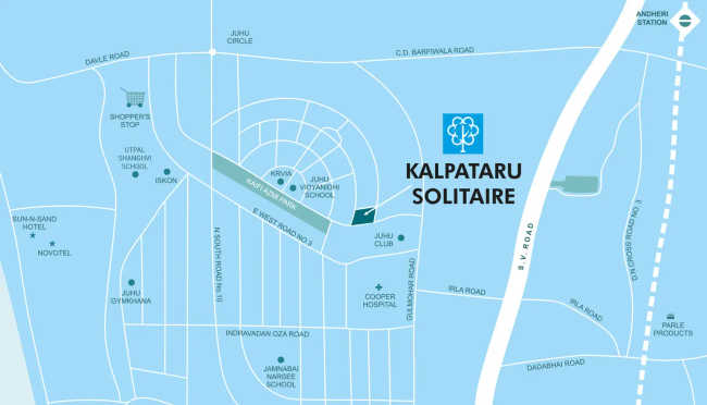 Kalpataru Solitaire Juhu - Location Map