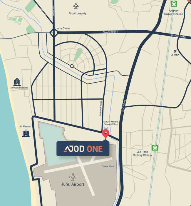 Ajod One Juhu - Location Map