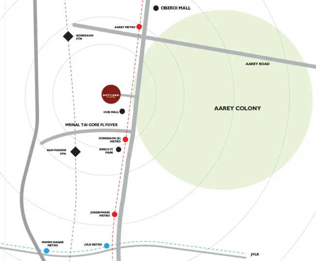 AGM Sixty 3 W.E. Bizpark Goregaon - Location Map