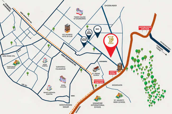 JP Codename Dream Home Mira Bhayandar - Location Map