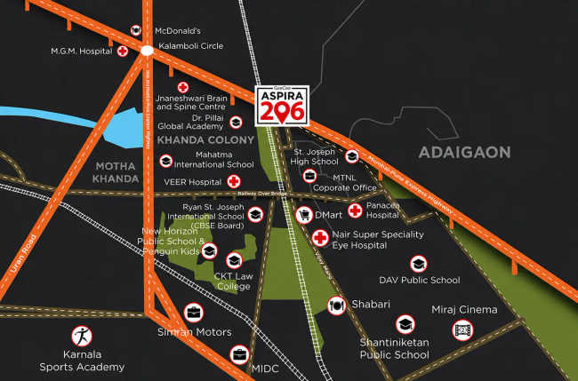 GeeCee Aspira 206 Panvel - Location Map
