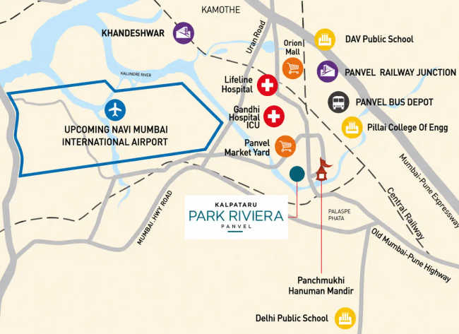 Kalpataru Park Riviera Panvel - Location Map