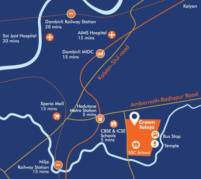 Lodha Crown Taloja Taloja - Location Map