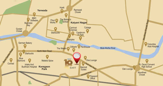 Merlin 18 East Koregaon Park Annexe - Location Map