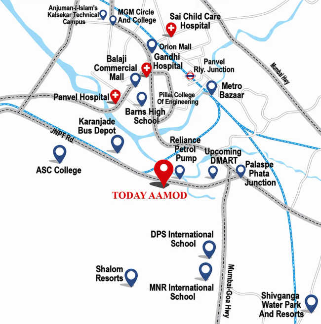 Today Aamod Panvel - Location Map