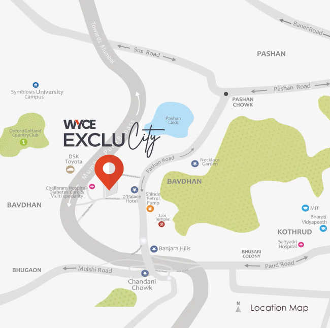 Saniket WYCE Exclucity Bavdhan - Location Map