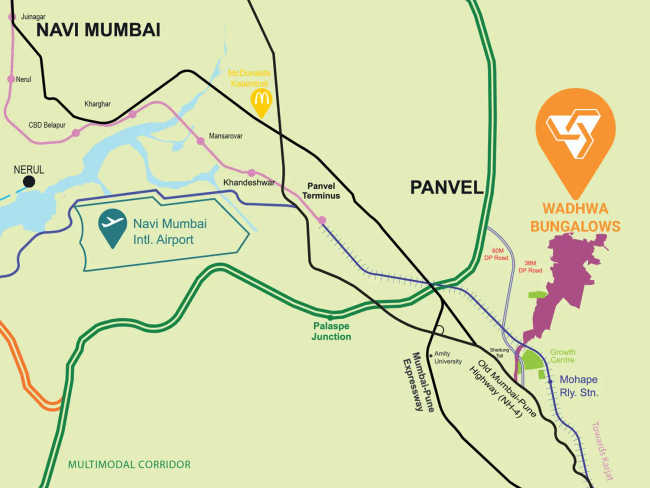 Wadhwa Bungalows Panvel - Location Map