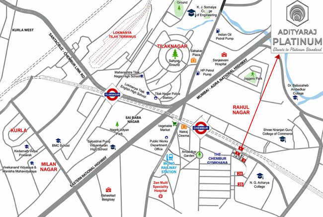 Adityaraj Platinum Chembur - Location Map
