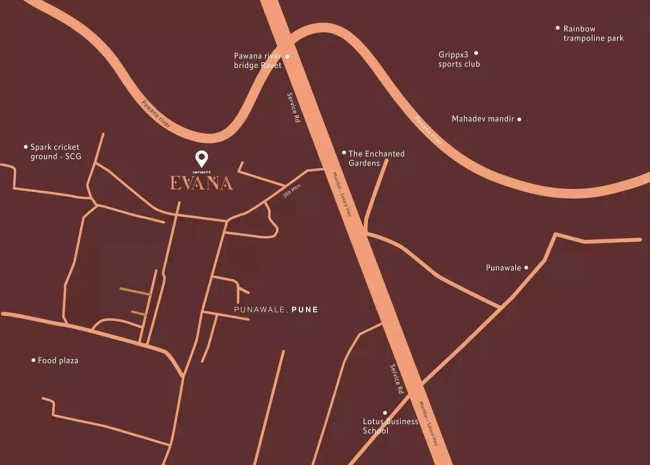 Varma Infinity Evana Punawale - Location Map